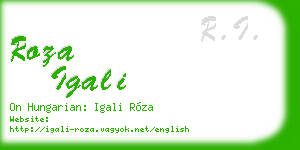 roza igali business card