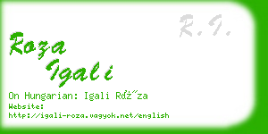 roza igali business card